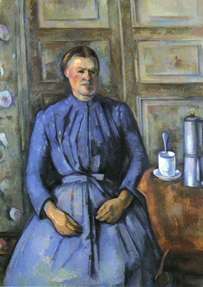 「塞尚夫人」(Dame a la cafetier) 1890-95年 130x96公分 。