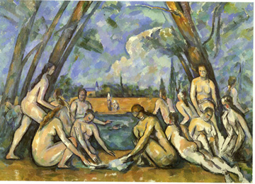 「大沐浴圖」(Les grandes baigneuses) 約1890-1895年 208x249公分。