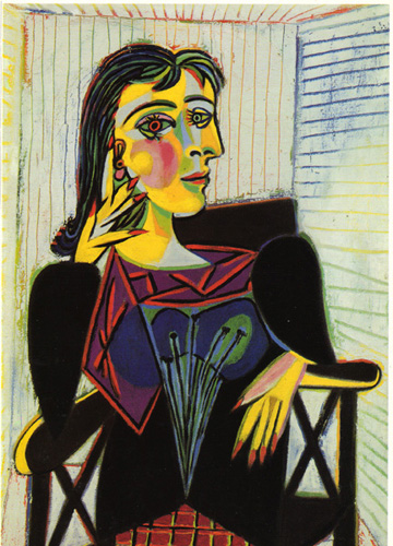 Picasso 朵拉畫像( Portrait de Dora Maar) 1937年 92x65公分。