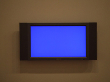 Claude Closky 的「跑圓場」(Manege)錄影藝術裝置展一景。