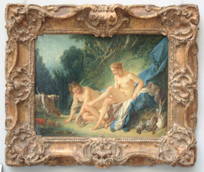 布雪( Boucher) 迷惑人的「戴安娜出浴」性感嬌艷女神的裸體， 細嫩光滑而充滿青春活力的形象，都是布雪這些維納斯繪畫特有的魅力。
